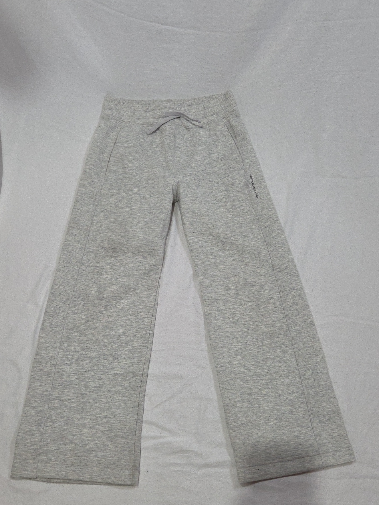 Abercrombie Kids Light Heather Gray Athletic Wide Leg Sweatpants